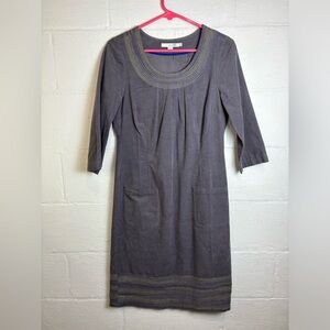 Boden Woman’s Mini Corduroy Pale Purple Casual Cutesy 3/4 Sleeves Dress Size 4L